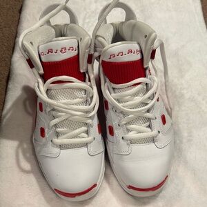 Kids White and Red Sneakers